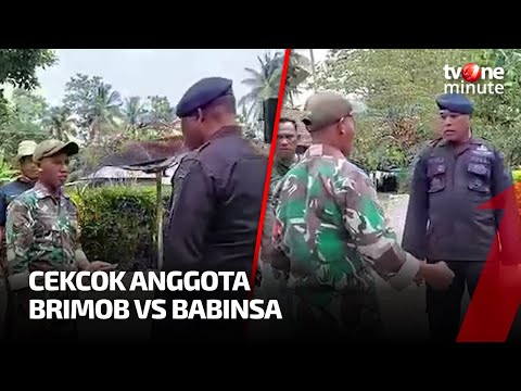 Merasa Dipermalukan! Anggota Brimob Semprot Anggota Babinsa | tvOne Minute