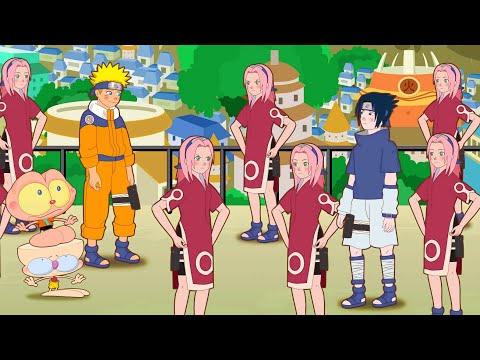 Mongo e Drongo em Naruto Parte 3 - Com Sasuke e Sakura em Konoha - desenho animado