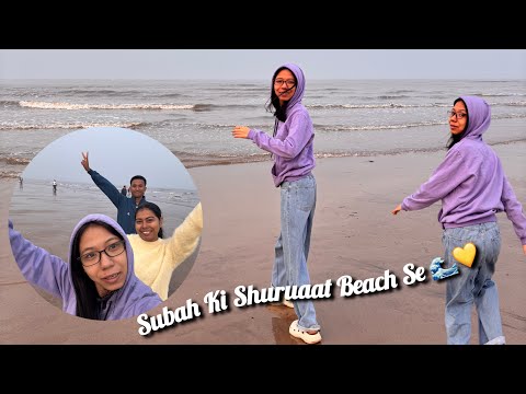 Morning starts from the beach 🌊💛