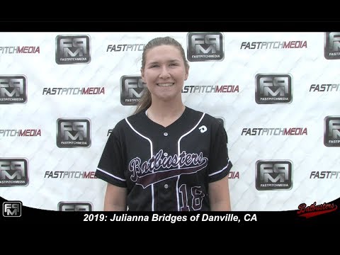 2019 Julianna Bridges Speedy Outfield and First Base Softball Skills Video - Batbusters