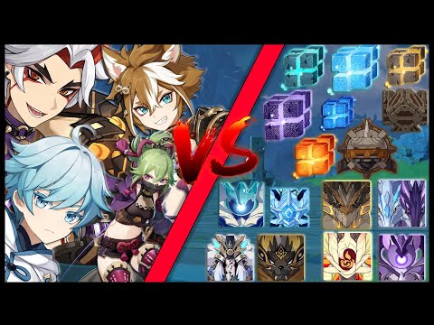 Current Banner [Itto, Gorou, Chongyun, Kuki] Against All World Bosses  - Genshin Impact