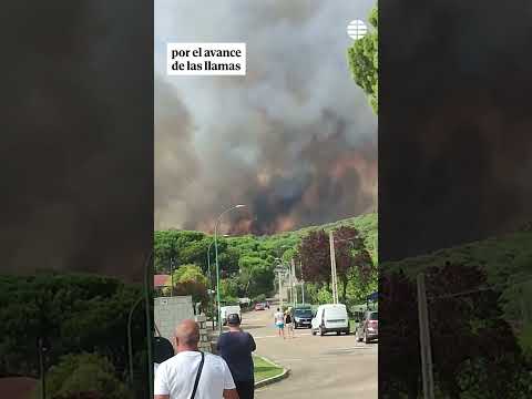 Un incendio en Almorox (Toledo) obliga a desalojar una urbanización en Villa del Prado (Madrid)