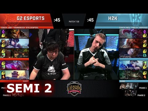 H2K Gaming vs G2 eSports | Game 2 Semi Finals S7 EU LCS Summer 2017 Play-Offs | H2K vs G2 G-2
