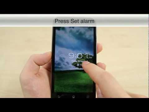How to turn on alarm clock on the Asus Padfone 2