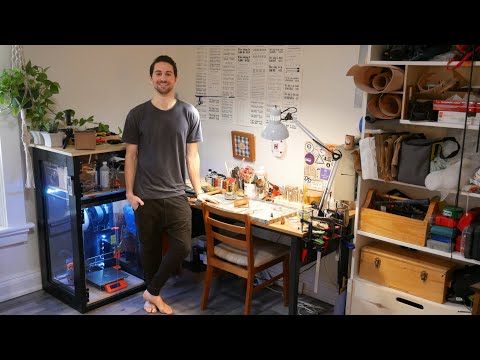 TINY APARTMENT WORKSHOP TOUR + Tips for Making from a Small Space!