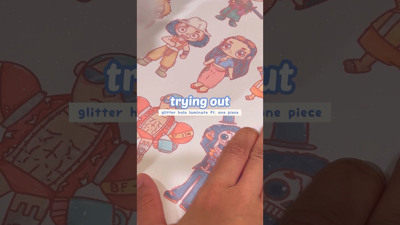 One Piece Glitter Stickers #kawaii #kawaiiartist #onepiecelover #onepiece #sticker #animelover