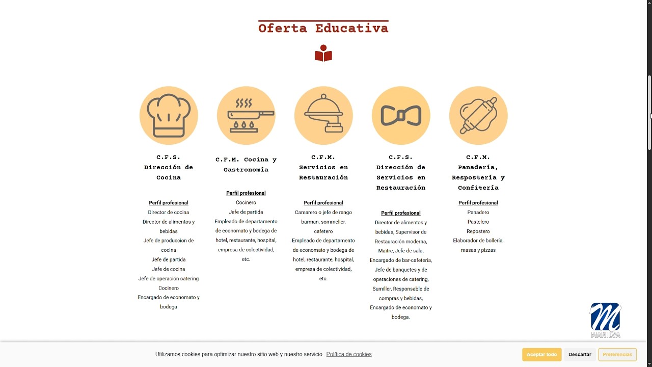 Plazo de matriculación, Escuela de Hostelería de San Roque