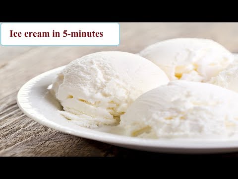 Ice-cream in 5 minutes | 5 मिनट मैं आइसक्रीम बनाने का तरीका | ice-cream recipe