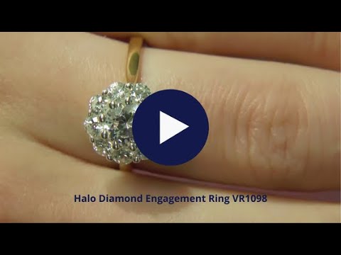 Halo Diamond Engagement Ring VR1098