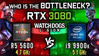 CPU Bottleneck test - Ryzen 5 5600 vs i9 9900k with RTX 3080 - Watch Dogs Legion
