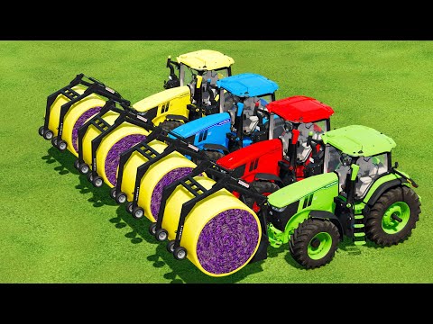 HARVESTING AND LOAD LAVENDER WITH JOHN DEERE TRACTORS - Farming Simulator 22