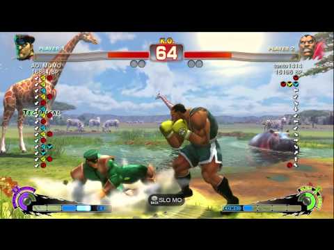 AOI MOMO [Bison] vs tonto1414 [Balrog] SSF4 Japanese Online Ranked Matches - TRUE-HD