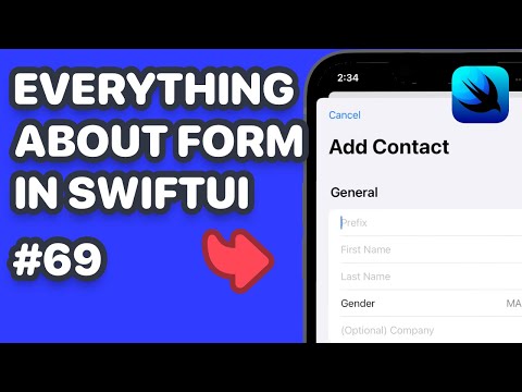 SwiftUI Form with Section, TextFields, Picker, Toggle, Button, Validation & SwiftUI Accordion thumbnail