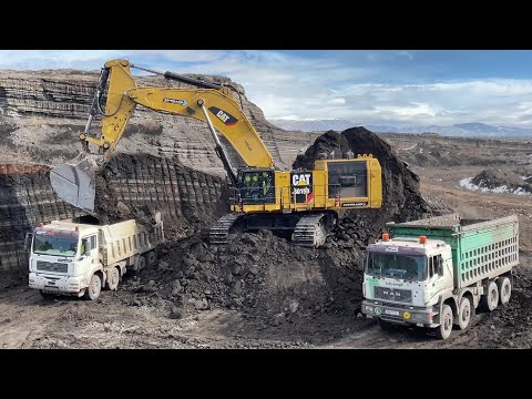 Caterpillar 6015B Excavator Loading Trucks With Two Passes - Sotiriadis Mining Works