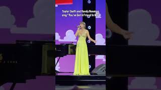 Taylor Swift and Randy Newman sing “You’ve Got A Friend In Me” at the Toy Story 5