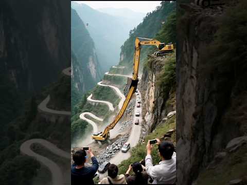 Heavy Excavator Working in the Mountains | Stunning Scenery!