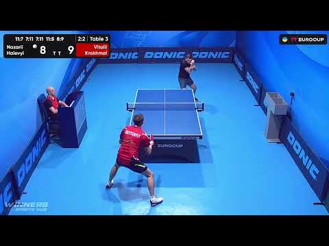 12:50 Nazarii Haievyi - Vitalii Krokhmal 18.09.2023 TT Euro.Cup Ukraine Master. TABLE 3