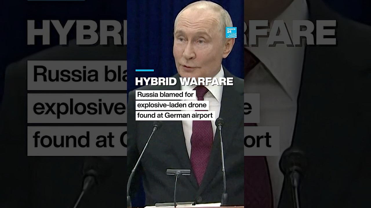 Russia blamed for explosive-laden drone found at German airport • FRANCE 24 English