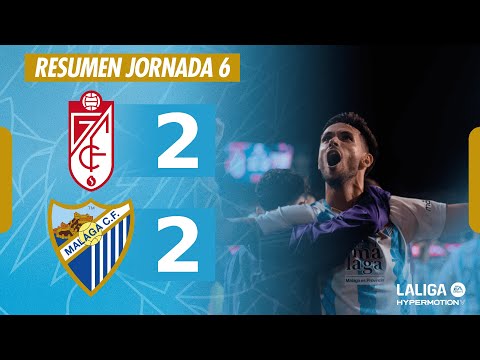 GRANADA CF 2 - 2 MÁLAGA CF | RESUMEN JORNADA 6 LALIGA HYPERMOTION