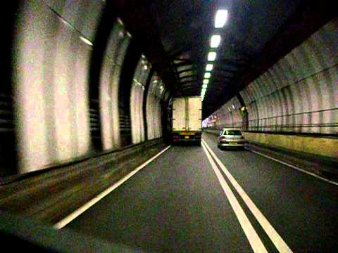 Dartford tunnel, Toll crossing,drive through by lorry.AVI