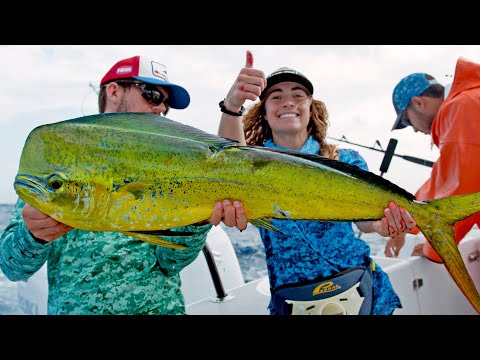 Fishing in BELIZE!! Dolphin, Barracuda, Kingfish, and more!!