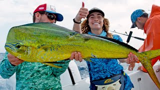 Fishing in BELIZE!! Dolphin, Barracuda, Kingfish, and more!!