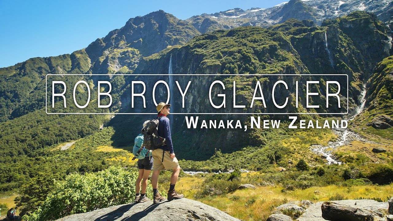Embark on hiking adventure with a dynamic duo along Rob Roy Glacier Track.