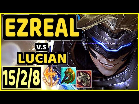 FROGGEN (EZREAL) vs LUCIAN - 15/2/8 KDA BOTTOM ADC GAMEPLAY - NA Ranked GRANDMASTER