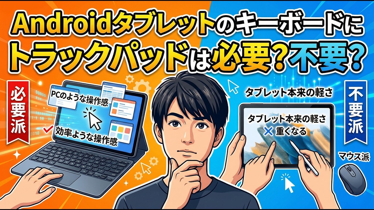 Androidタブレットのキーボードにトラックパッドは必要？不要？ Xiaomi Pad 8シリーズ用キーボードはなかなか良い