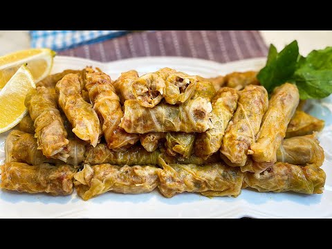 Turkish Beef-Stuffed Cabbage Rolls ! Best One ! En İyi Etli Lahana Sarması  Tarifi ! Mükemmel !