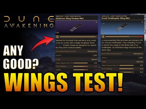 Dune Awakening - Unique Albatross Wings Tested (surprisingly good but...) - Scout Ornithopter Wings