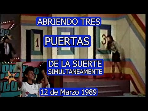 0605 ABRIENDO TRES PUERTAS DE LA SUERTE AL MISMO TIEMPO -    Domingo Para Todos, 12 de Marzo 1989