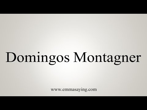 How to Pronounce Domingos Montagner