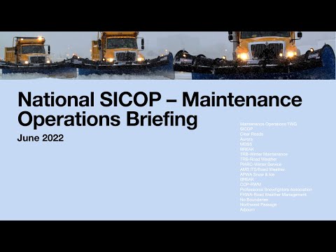 3rd National SICOP MOTWG Briefing