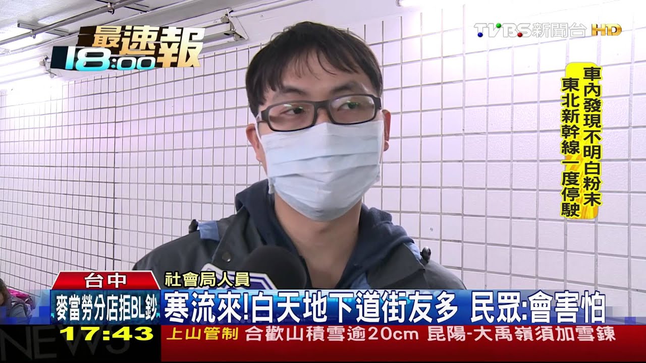 寒流來!白天地下道街友多 民眾:會害怕