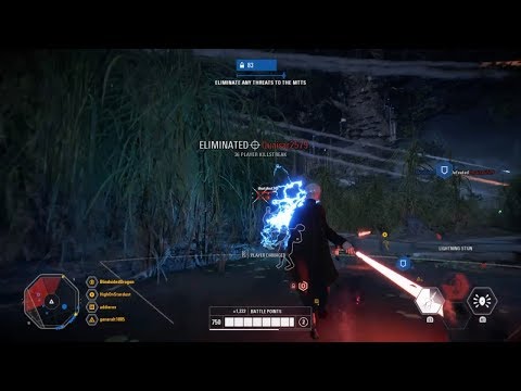 STAR WARS™ Battlefront™ II Huge Count Dooku Kill-streak ruined by Rey Near 100 Elimination Game