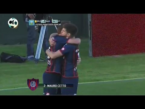 Gol Mauro Cetto - Defensa y Justicia 1 Vs San Lorenzo 1 - Primera División 2014