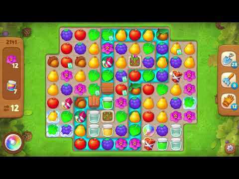 Gardenscapes Level 2141 With No Boosters - Super Hard Level - Bonus Scene With Austin