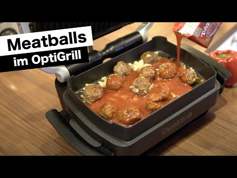 Meatballs in the Tefal OptiGrill with baking tray