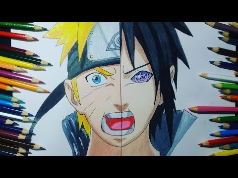 desenhos de anime fáceis, como desenhar metade do rosto sasuke fácil passo  a passo