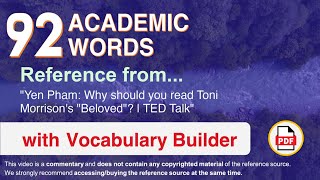 92 Academic Words Ref from  Yen Pham: Why should y