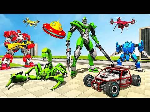 Scorpion Robot Car UFO Transform: Robot Multi Transformation Game 2021 - Android Gameplay