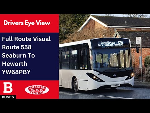 FULL ROUTE VISUAL | Nexus Bus Route 558 - Seaburn To Heworth | YW68PBY