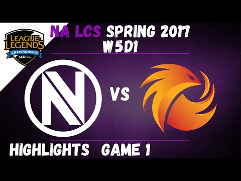 NV vs P1 Highlights Game 1 NA LCS 2017 Spring W5D1 Team EnVyUs vs Phoenix1