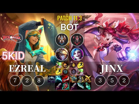 KT 5kid Ezreal vs Jinx Bot - KR Patch 11.3