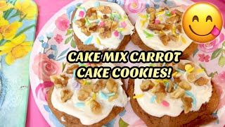 DUNCAN HINES CARROT CAKE MIX COOKIES! QUICK & EASY TO MAKE! CRUMBL INSPIRED!✝️👑⛪🙌🏾🌼