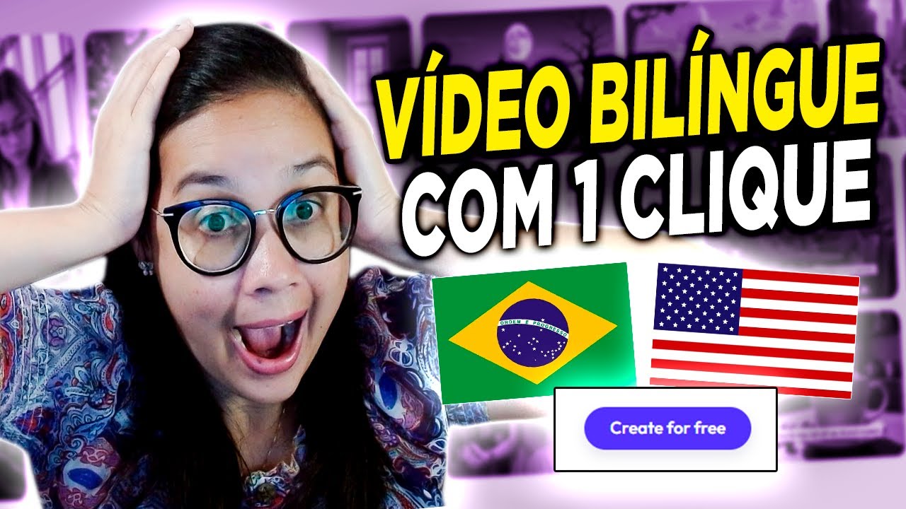 Como CRIAR VÍDEO BILÍNGUE com 1 CLIQUE usando Inteligência Artificial