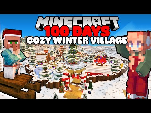 🎄 I Spent 100 Days Building a Christmas Village in Minecraft