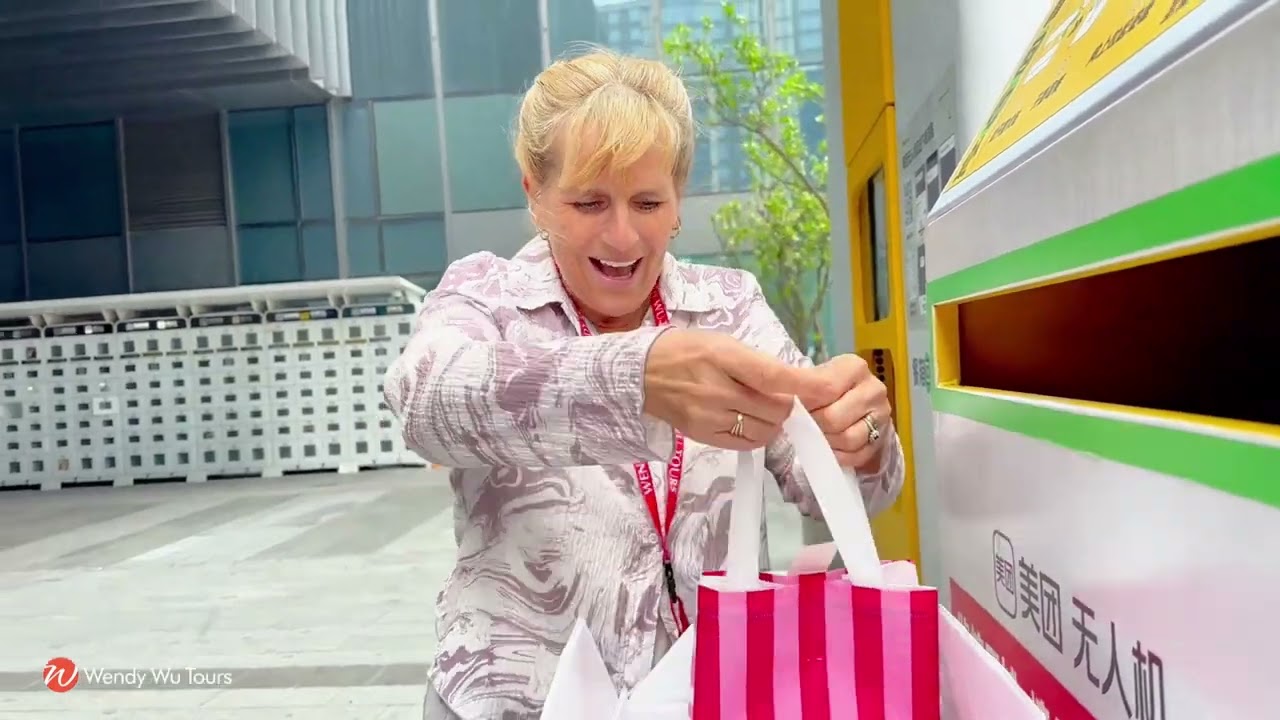 Food delivered by drone in China!