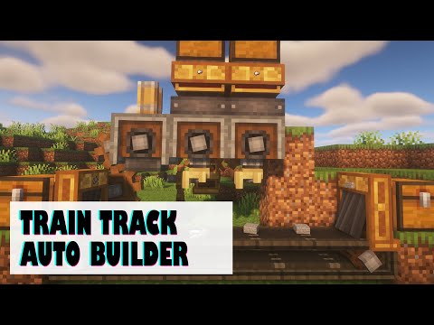 How To Build Train Track Auto Builder - Minecraft Create Mod 0.5